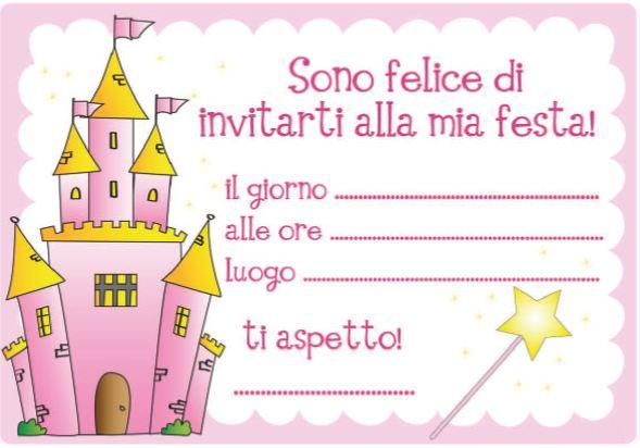 Invito Compleanno - Castello Principesse