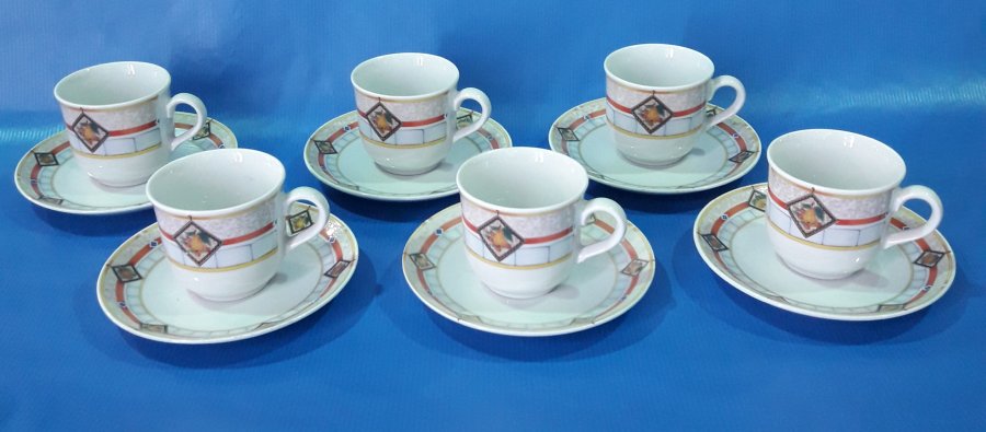 Regalo utile Firenze - Sei Tazzine da caffè in porcellana