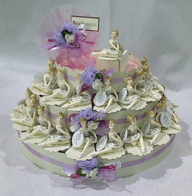 Bomboniere Comunione - Torta Ballerine classiche