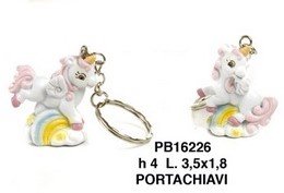 Bomboniere Battesimo Prato - Unicorno rosa portachiavi