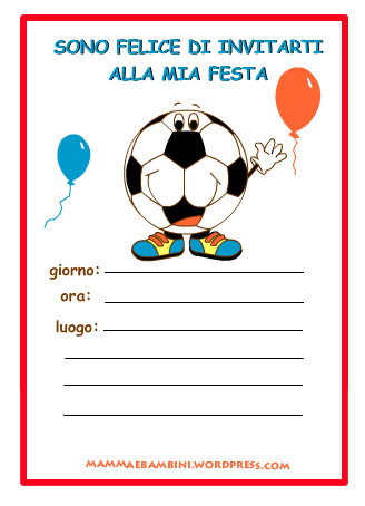 Invito Compleanno - Pallone spiritoso