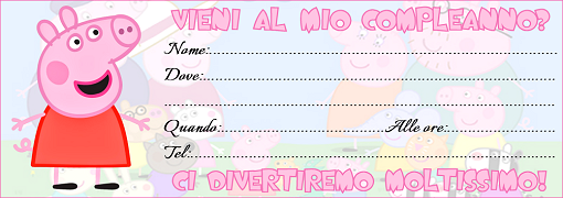 Invito Compleanno - Peppa Pig