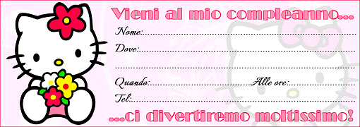 Invito Compleanno - Hello Kitty - INVITI ON LINE COMPLEANNO -   - Vendita online bomboniere, regali e oggettistica per  la casa