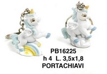 Bomboniere Battesimo Prato - Unicorno celeste portachiavi