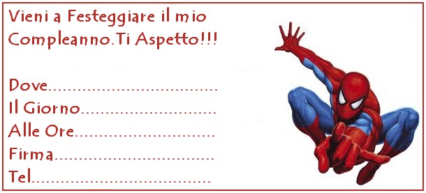 Invito Compleanno - Spider-Man