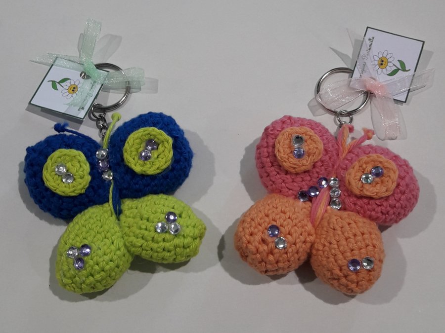 Portachiavi farfalla amigurumi e non solo - Made in Italy